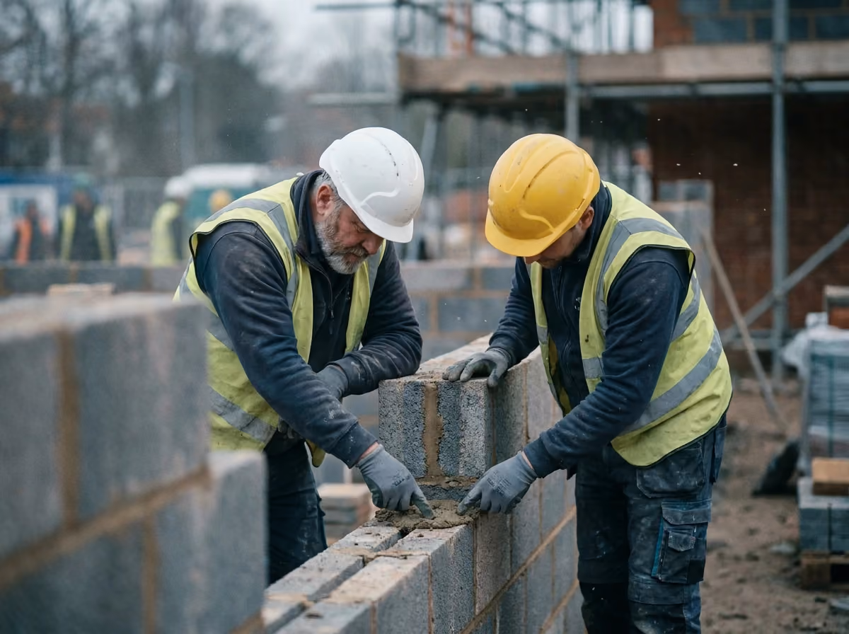 Foreman and subcontractor reviewing a finding at the workface