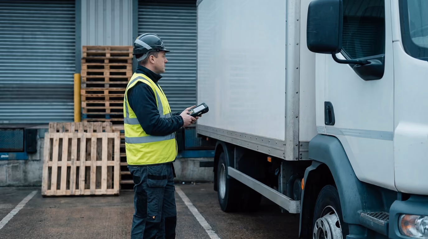 Fleet check at the loading dock
